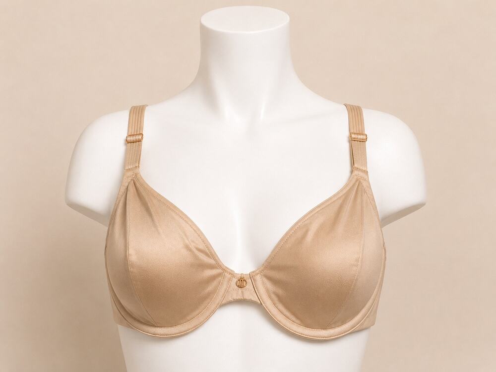 Le Mystère 40C Nude Beige Underwire Molded T-Shirt Bra Full Coverage Smooth Cups